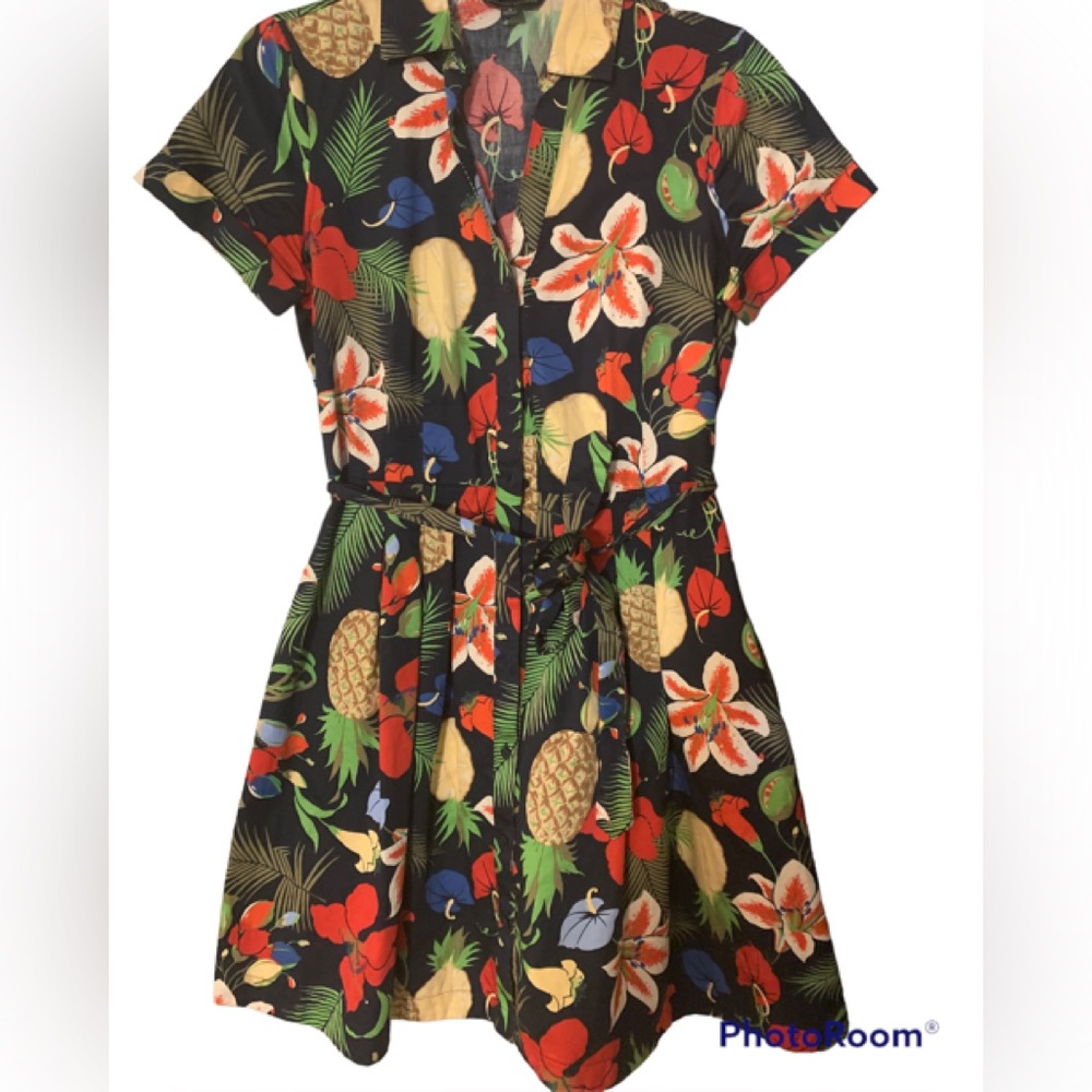 Brooks brothers Hawaiian shirtwaist dress sz 6